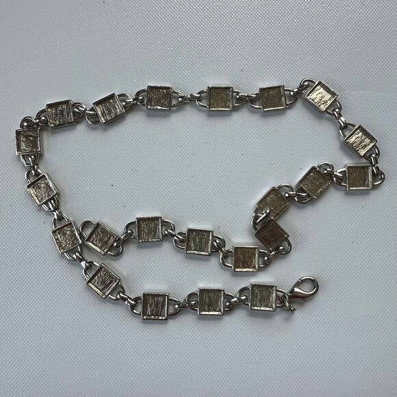 Y2K NY Pink Enamel Link Silver Chain Womens Belt Sz S 31" Adj Festival  Coquette - Picture 10 of 11